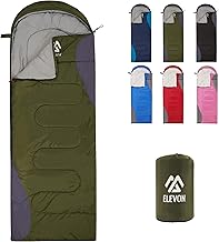 Elevon Sleeping Bag for Adults Teens Kids Cold Warm Weather, Portable Waterproof & Lightweight, Compact with Compression Sack, for 3-4 Seasons Camping, Backpacking, Hiking, Travel, Indoors Outdoors product image