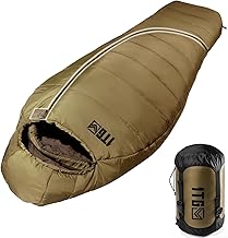 Mummy Sleeping Bag for Adults, 25℉-36℉ Cold Weather Backpacking Sleeping Bag, Lightweight 3-4 Season Winter Camp Bag with Adjustable Hood & Compression Sack, Machine Washable product image
