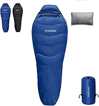 Down Sleeping Bag with Pillow for Backpacking,15℉ 5℉ 0℉ Wide Down Sleeping Bag (86.6 in x 33.5 in) for Adults,Youth Camping and Hiking Outdoor with 680FP Duck Down product image