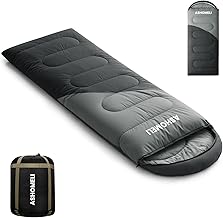 ASHOMELI Camping Sleeping Bags for Adults - 4 Season Warm & Cool Weather - Summer, Spring, Fall, Winter, Lightweight, Waterproof Sleeping Bag for Camping, Traveling, Indoors and Outdoors product image