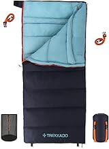 DuraHike Lightweight Camping Sleeping Bag for Adults — Roomy Rectangular Comfort, Secure Pad Attachment, Compact & Easy to Pack, 10°C / 50°F Comfort product image