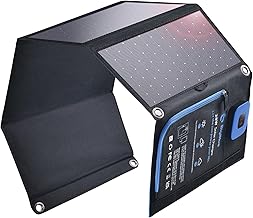 BigBlue Portable Solar Charger 28W with Digital Ammeter,25.4% High-Efficiency, USB-A/USB-C Ports, Folding Waterproof Solar Panels with Carabiners for Camping, Backpacking, Phones, Tablets, Power Bank product image