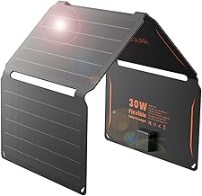 FlexSolar 30W Portable Solar Panel Chargers QC3.0 18W USB-A USB-C Output Foldable Small Power Emergency ETFE Panels IP67 Waterproof Camping Backpacking Hiking for Cell Phone Power Banks Flashlight product image