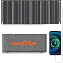 LUMOPAL 30W Foldable Solar Panel Portable Solar Charger with PD USB-C 30W USB-A 18W max Output, Backpacking Solar Panel for Camping, Ultra Compact Solar Panels for Hiking, Trip, Outdoor Activities product image