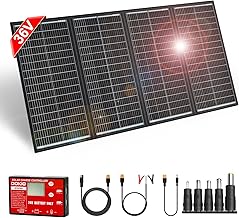 DOKIO 300W 36V Portable Foldable Solar Panel Kit, Compact 19x37in Design 15.21lb with Standalone Controller and USB, Monocrystalline Charger for 22V Batteries, Power Stations, RV Camping Emergency Use product image
