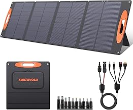N-Type 16BB 120W Portable Solar Panel for EF/Jackery/Bluetti/Anker Power Station 25% High Efficiency Foldable Solar Panel Charger with QC3.0 USB-A &Type-C Output IP68 for Outdoor Camping RV product image