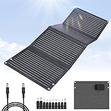40 Watt Portable Solar Panels for Portable Power Station, 24% High Efficiency, 40W Monocrystalline Foldable 18V DC Output Solar Panel Charger with QC3.0 USB-A & Type-C for Hiking Outdoor Camping RV product image