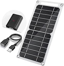 Mini 5V 6W USB Solar Panel, Portable 5 Volt 6 Watt High Efficiency Monocrystalline Solar Panel Charger with 55inch Cable for Cellphone Camera Fan Camping Lantern etc. product image