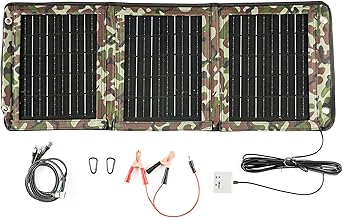 28W Portable Solar Panel Charger, Foldable Backpacking Solar Panel with Dual USB Fast Charging, IP67 Waterproof ETFE Solar Charger for Camping, Hiking, Travel, Power Bank and Phone product image
