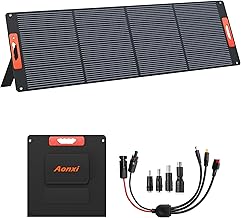 240W Portable Solar Panels for Power Station, Solar Angle Guide, Monocrystalline ETFE Foldable Solar Panel Charger with QC3.0 USB/Type-C, 20V DC Output Adjustable Kickstand for Outdoor Camping, RV product image