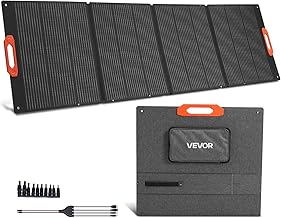 VEVOR 300W Foldable Monocrystalline Solar Panel, 23% High-Efficiency Portable Mono Solar Panel Charger with MC4 Output & 10-in-1 DC Adapters, IP67 Waterproof for Power Stations, Camping, Hiking Trips product image