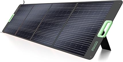 200W Portable Solar Panel for Power Station, 23.5% High Efficiency ETFE Foldable Solar Charger with 4 Kickstands, IP65 Waterproof MC4 Output for Outdoor Camping, RV, Blackout product image