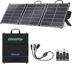 100W Solar Panel,23% High Efficient Portable Solar Charger,Lightweight Solar Panels for Camping Hiking RV Boats,Solar Chargers with DC Male Head USB-A&USB-C Ports,Triple fold Design product image