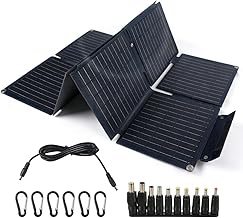 60W Portable Solar Panel, Foldable Monocrystalline Panel w/ 25% High Efficiency, Smart Power Management, USB-A QC3.0 & USB-C PD, DC Output, IP65 Water Resistant for Hiking, Camping product image
