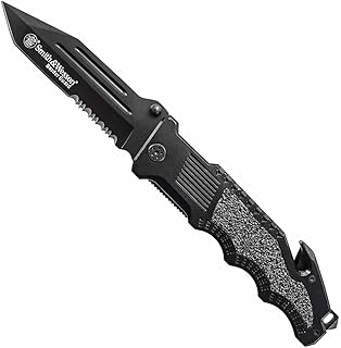 Smith & Wesson Border Guard SWBG6TS 10.1in S.S. Folding Knife with 4.2in Serrated Tanto Blade and G-10 Handle for Outdoor product image