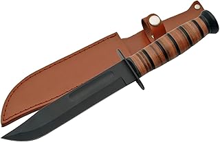 SZCO Hunting Knife 12 Inch - Camping Knife with Leather Handle & Stainless Steel Fuller Blade with Sheath - Pocket Knife for Hiking, Camping & Outdoor Uses - Knives for Men product image