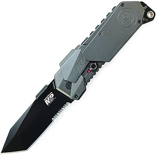 Smith & Wesson M&P SWMP9BTS 8.5in High Carbon S.S. Assisted Opening Knife with 3.5in Serrated Tanto Point Blade and Aluminum Handle for Outdoor, Tactical, Survival and EDC product image