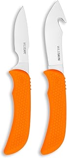 OUTDOOR EDGE WildPair, Fixed Blade Hunting Knife Set, Field Dressing & Game Processing Knives - Gut-Hook Skinning & Caping Knives, Nylon Sheath - Deer & Elk product image