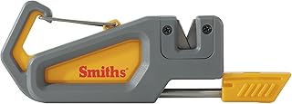 Smith's 50538 Pack Pal Sharpener and Fire Starter – Grey – Sharpener & Fire Starter – Carabiner & Whistle – Handheld, Compact, Lightweight, Multiuse – Survival Multitool – Camping, Hiking, Hunting product image
