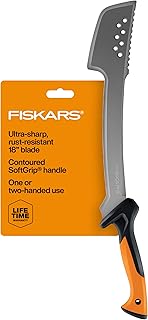 Fiskars Machete Knife, Machete For Cutting Trees, Heavy Duty, 18-Inch Bushcraft Axe Branch Cutter with Rust-Resistant and Low-Friction Blade Coating and Nylon Sheath product image