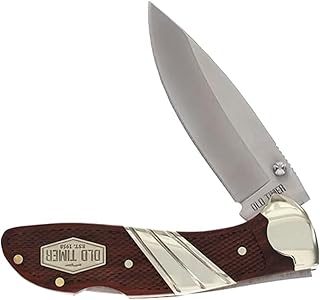 Old Timer 31OT Medium Lockback 6.5in High Carbon S.S. Folding Pocket Knife with 2.9in Drop Point Blade and Wood Handle for Hunting, Whittling, Carving, Camping, EDC, and Outdoors product image