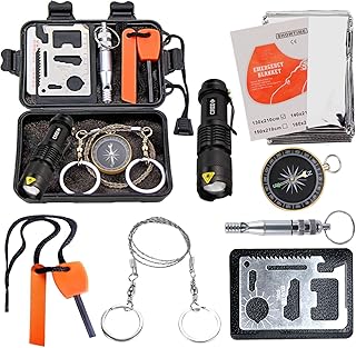 EMDMAK Survival Kit Outdoor Emergency Gear Kit for Camping Hiking Travelling or Adventures product image