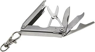 Lucky Line UtiliCarry Compact Micro Tool Stainless Steel, Multi-Tool Pocket Knife on Key Clip - for Everyday Carry, Camping Essentials, Hiking, Outdoor Gear, and Survival Tools, 1 Per Pack, (U1041) product image