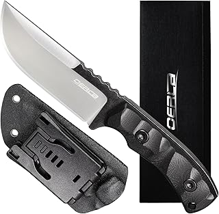 OERLA TAC TF-0017 Thunder Flash Fixed Blade Outdoor Duty Straight Knife - 420HC Stainless Steel Field Knife with G10 Handle, Waist Clip, EDC Kydex Sheath product image