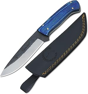 Perkin PK1175 Fixed Blade Hunting Knife with Sheath – 8” Full Tang 1095 Steel Bushcraft Knife, 4.5” Razor Sharp Survival Blade with Wooden Handle for Camping & Hunting product image
