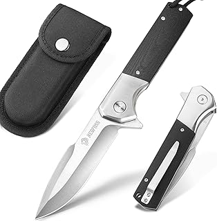 NedFoss BEAST Pocket Knife for Men, 4 inch D2 Steel Blade Folding Knife with Clip, G10 Handle, Safety Liner Lock, Heavy Duty Tactical Knife for Hiking Camping Gifts for Men Women product image