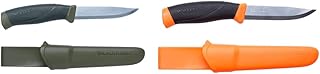 Morakniv Companion Carbon Steel Fixed-Blade Knife with Sheath, 4.1 Inch, Military Green product image