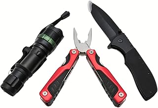 RoadPro 18HS100 Multi-Tool Pliers Flashlight Pocketknife Tactical Kit for Outdoor Use and Emergencies product image