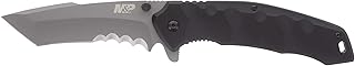 Smith & Wesson M&P Special Ops 9.3in Stainless Steel Assisted Opening Knife with 4in Tanto Blade and G10 Handle for Outdoor, Tactical, Survival and EDC,Black product image
