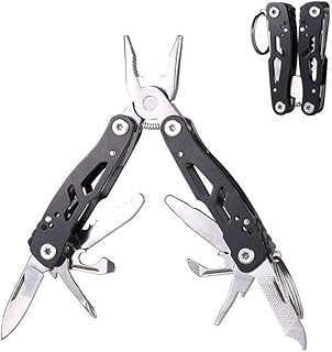 MINI Multitool Pliers, Birthday Christmas Gifts for Men Boyfriend Dad Husband Women, Pocket Knife 14-In-1, Rugged and Practical Portable Computer and Bike Gadgets, Black Camping and Survival Tools product image