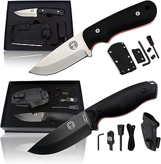 1095 High Carbon Survival Steel Knife Gift Set and EDC D2 Steel Neck Knife Bundle product image