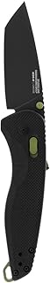 SOG Aegis at Tanto Outdoor Pocket Folding Opening Knife, Ambidextrous at-XR Lock with Ergonomic Handle, D2 Steel Blade, Built-in Blade Locking Safety and Spine-Mounted Safety System, Black & Moss product image