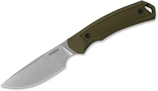 Kershaw Deschutes Skinner Fixed Blade Knife, Olive Design, 3.9 Inch D2 Steel Fixed Drop Point Blade, Full Tang Design, EDC, Molded Sheath, Everyday Carry Knife for Men and Women product image