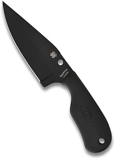 Spyderco Subway Bowie Fixed Blade Knife with 2" LC200N Steel Blade and FRN Handle - EDC Knife for Men and Women, Perfect for Hunting, Tactical, Camping, Survival, Hiking - PlainEdge - FB48PBBK product image