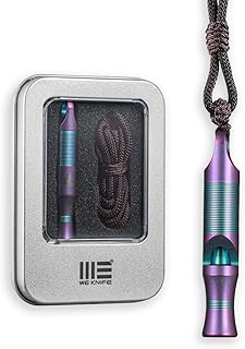 WeKnife Emergency Whistle Survival Loud, Titanium Outdoor Safety Whistle Survival Shrill Loud Blast with Paracord for Kayak, Life Vest, Jacket, Boating, Fishing,Camping, Hiking, Hunting, Coyote product image