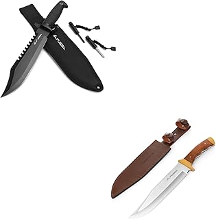 FLISSA Survival Hunting Knife with Sheath and 14-inch Bowie Hunting Knife product image