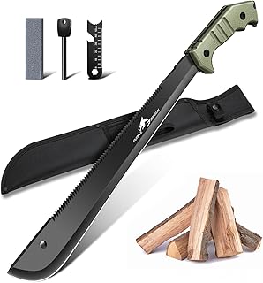 Purple Dragon Machete with Saw and Sheath for Garden, Large Outdoor Knife for Forest, Full Tang Knife D2 Steel, Christmas Gifts for Men product image
