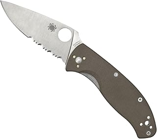 Spyderco Tenacious Folding Pocket Knife with 3.3" CPM M4 Steel Blade and G-10 Handle - EDC Knife for Men and Women, Perfect for Hunting, Tactical, Camping, Survival - CombinationEdge - C122GBNM4PS product image