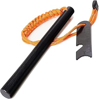 Ferro Rods 1/2 inch x 6 inch, Premium Ferro Rod Fire Starter Survival Tool, Flint and Steel Fire Starter Kit, 20,000+ Strikes, Large and Thick Ferro Rod with Paracord & Multi-Tool Striker. product image