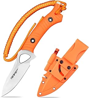 TONIFE Explorer Fixed Blade Knife with Sheath 8Cr14moV Multifunctional Survival Knife Blade with Fiberglass Reinforced Nylon Handle for Outdoor EDC Knife product image