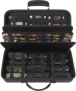 Knife Display Case for 64+ Pocket Knives, Folding Knives Cases for Collections, Butterfly Knife Storage Bag Holder Roll Organizer for Survival, Tactical, Outdoor, Kitchen, EDC Mini Knife- Black product image