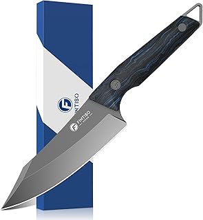 FINTISO 14C28N Steel Viking Knife, Japanese Butcher Knife with G10 Handle, Ultra Sharp Meat Cleaver Boning Knives for Meat Cutting, Outdoor Kitchen Chef Knives Best Gift (Blue) product image