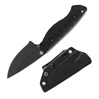 GRITR Scout Fixed Drop Point Blade Full Tang Knife with Ambidextrous Kydex Belt Sheath for Outdoor Camping, Hiking, Hunting, Fishing, Survival | EDC Tactical Gear for Men & Women product image