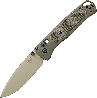 Benchmade - Bugout Outdoor EDC Folding Knife, Slim, Lightweight, Plain Edge, Drop-Point Blade, CPM-S30V Stainless Steel (58-60HRC), Grivory Handle (535TN-11) product image