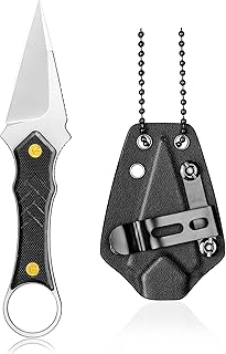 LOTHAR PORCUPINE Small Fixed Blade Knife, 2.46" 14C28N EDC Neck Knife with G10 Handle and Kydex Sheath, Necklace Horizontal Carry Knives, Survival Knives Gifts for Men Women product image