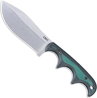 CRKT Minimalist Nessmuk Outdoor Survival Fixed Blade Knife with Sheath: D2 Steel Plain Edge Blade, Micarta Handle, 2376 product image